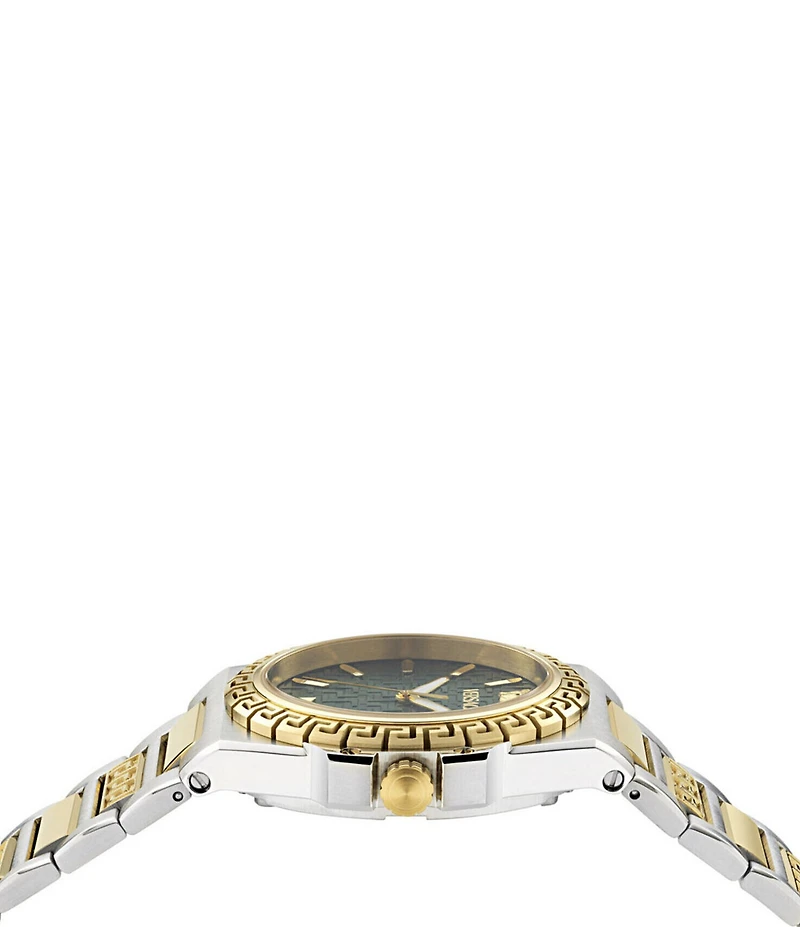 Versace Women's Greca Reaction Analog Two Tone Stainless Steel Bracelet Watch
