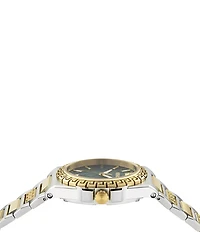 Versace Women's Greca Reaction Analog Two Tone Stainless Steel Bracelet Watch