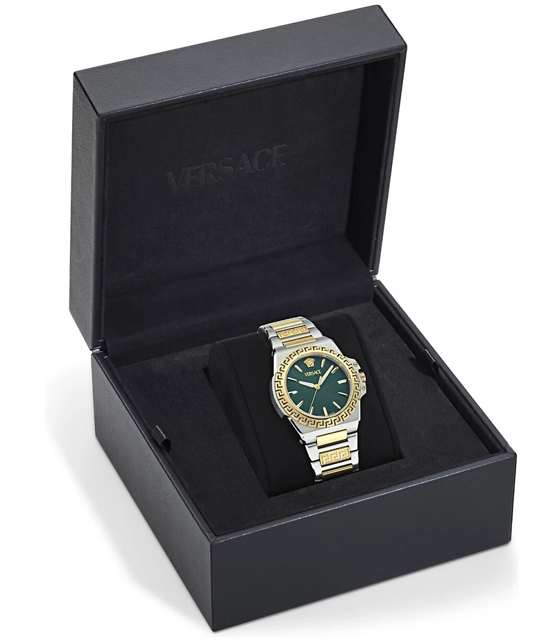 Versace Women's Greca Reaction Analog Two Tone Stainless Steel Bracelet Watch