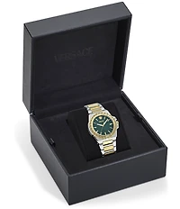 Versace Women's Greca Reaction Analog Two Tone Stainless Steel Bracelet Watch
