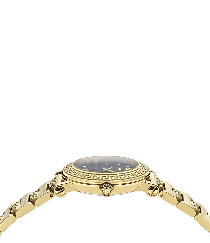 Versace Women's Greca Sphere Petite Quartz Analog Gold Tone Stainless Steel Bracelet Watch