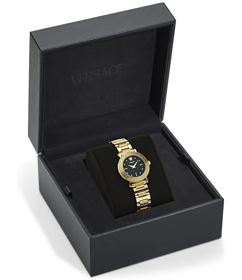Versace Women's Greca Sphere Petite Quartz Analog Gold Tone Stainless Steel Bracelet Watch