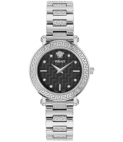 Versace Women's Greca Sphere Petite Quartz Analog Stainless Steel Bracelet Watch
