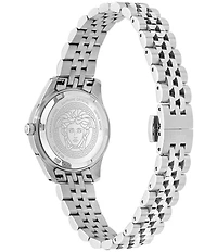 Versace Women's Greca Time Diamond Quartz Analog Stainless Steel Bracelet Watch