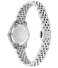 Versace Women's Greca Time Diamond Quartz Analog Stainless Steel Bracelet Watch