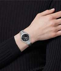Versace Women's Greca Time Diamond Quartz Analog Stainless Steel Bracelet Watch