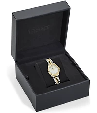 Versace Women's Greca Time Diamond Quartz Analog Two Tone Stainless Steel Bracelet Watch