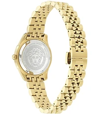Versace Women's Greca Time Petite Quartz Analog Gold Tone Stainless Steel Bracelet Watch