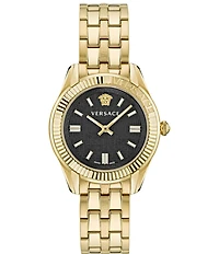 Versace Women's Greca Time Quartz Analog Gold Stainless Steel Bracelet Watch