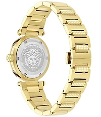 Versace Women's Greek Analog Gold Tone Stainless Steel Bracelet Watch