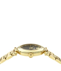 Versace Women's Greek Analog Gold Tone Stainless Steel Bracelet Watch