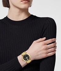 Versace Women's Greek Analog Gold Tone Stainless Steel Bracelet Watch