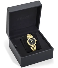 Versace Women's Greek Analog Gold Tone Stainless Steel Bracelet Watch