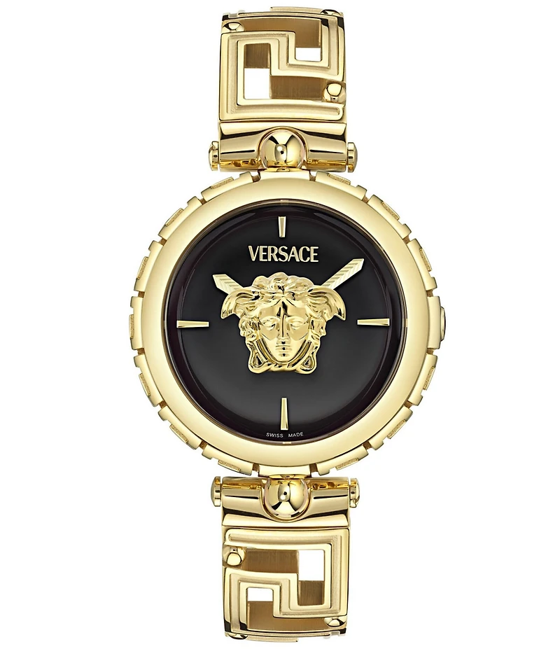 Versace Women's Medusa Jewel Analog Gold Tone Stainless Steel Bracelet Watch