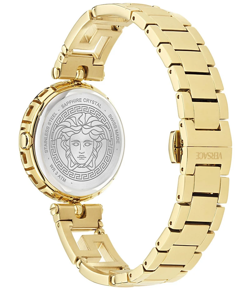 Versace Women's Medusa Jewel Analog Gold Tone Stainless Steel Bracelet Watch