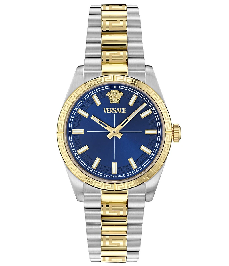Versace Women's Millennyium Analog Two Tone Stainless Steel Bracelet Watch