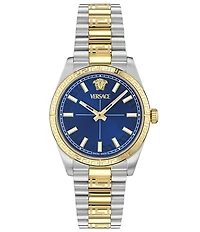 Versace Women's Millennyium Analog Two Tone Stainless Steel Bracelet Watch