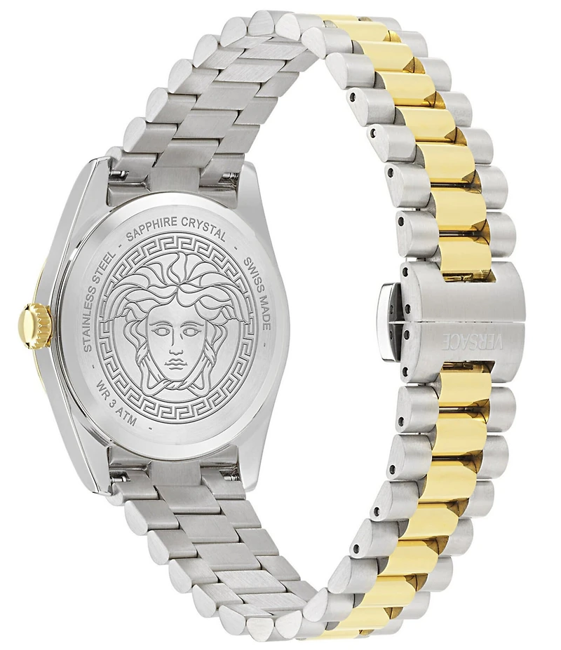 Versace Women's Millennyium Analog Two Tone Stainless Steel Bracelet Watch