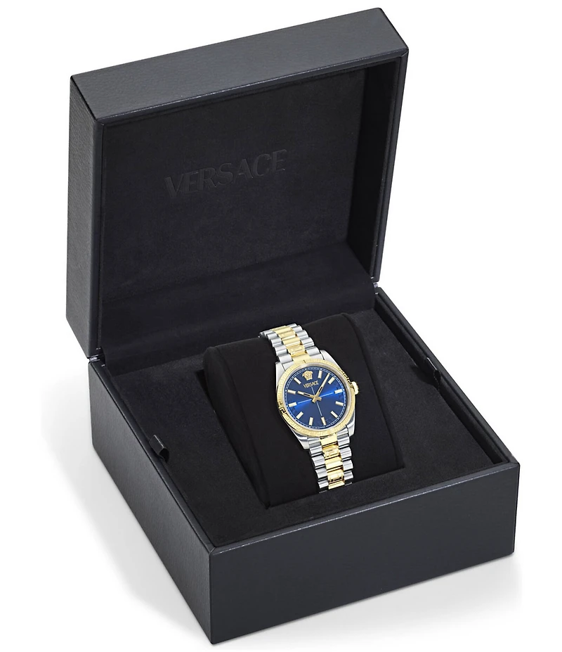 Versace Women's Millennyium Analog Two Tone Stainless Steel Bracelet Watch