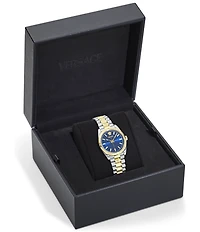 Versace Women's Millennyium Analog Two Tone Stainless Steel Bracelet Watch