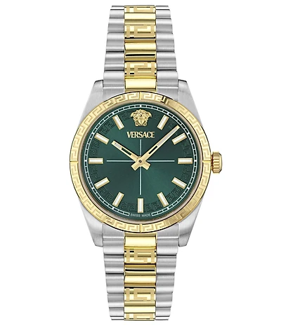 Versace Women's Millennyium Analog Two Tone Stainless Steel Bracelet Watch