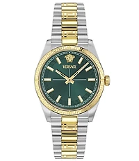 Versace Women's Millennyium Analog Two Tone Stainless Steel Bracelet Watch
