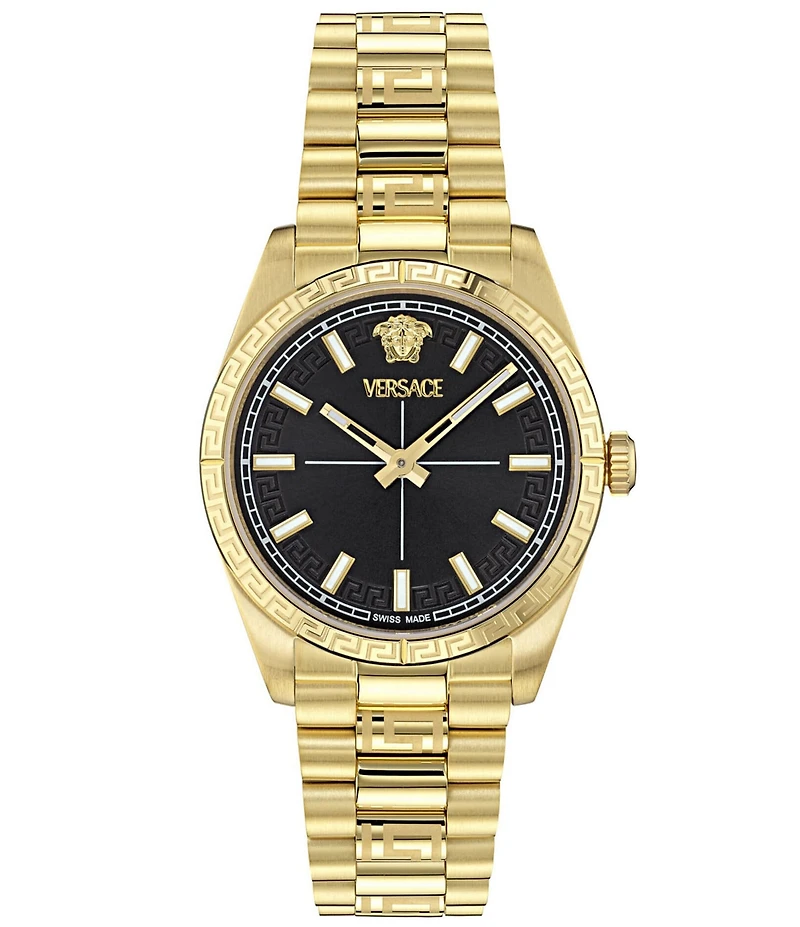 Versace Women's Millenyium Analog Gold Tone Stainless Steel Bracelet Watch