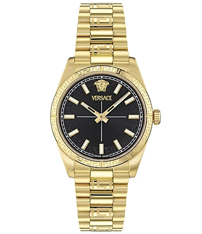Versace Women's Millenyium Analog Gold Tone Stainless Steel Bracelet Watch