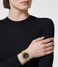 Versace Women's Millenyium Analog Gold Tone Stainless Steel Bracelet Watch