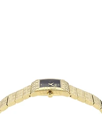 Versace Women's Mosaic Embossed Analog Gold Tone Stainless Steel Bracelet Watch
