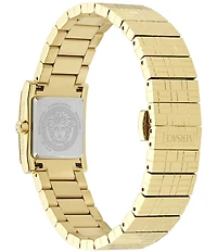 Versace Women's Mosaic Embossed Analog Gold Tone Stainless Steel Bracelet Watch