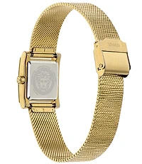 Versace Women's Mosaic Quartz Two Hand Gold Stainless Steel Mesh Bracelet Watch
