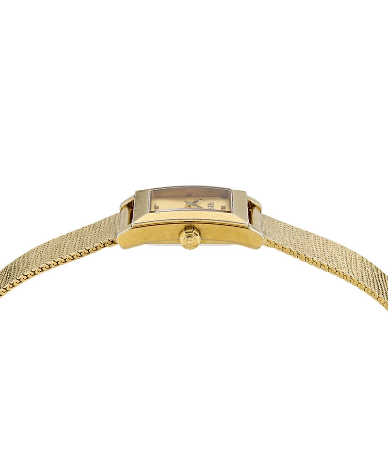 Versace Women's Mosaic Quartz Two Hand Gold Stainless Steel Mesh Bracelet Watch