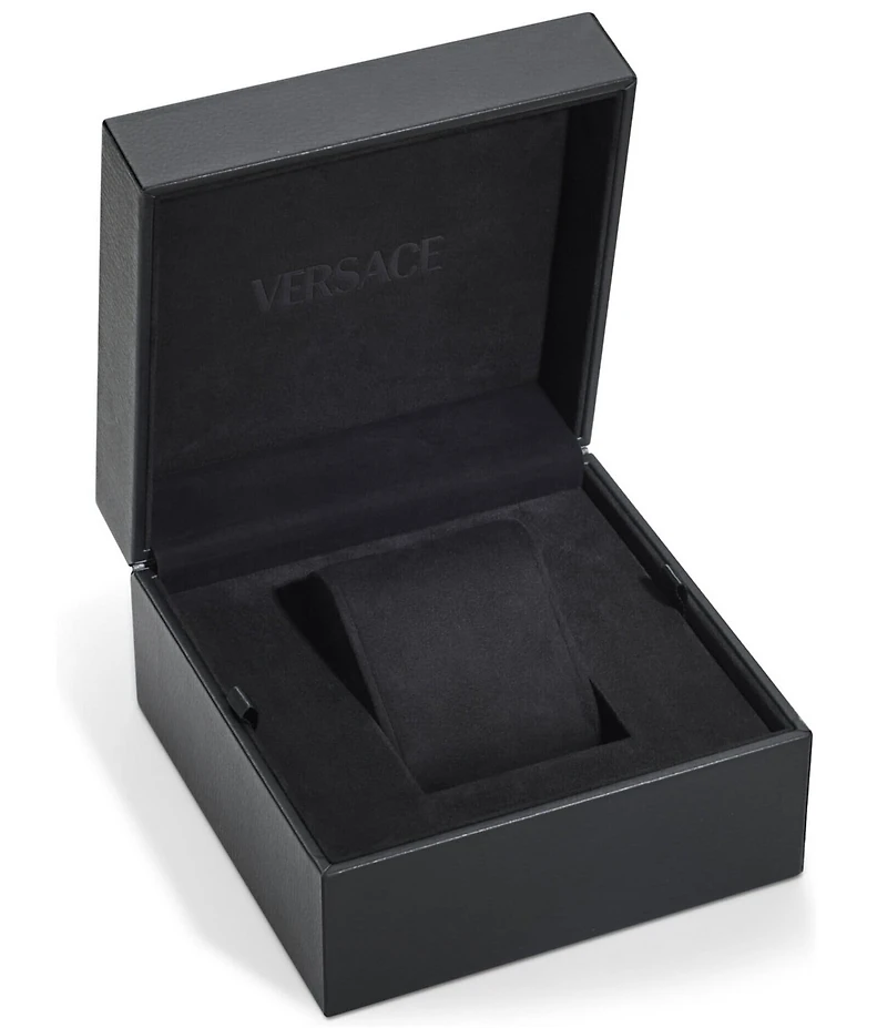 Versace Women's Mosaic Quartz Two Hand Leather Strap Watch