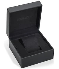 Versace Women's Mosaic Quartz Two Hand Leather Strap Watch