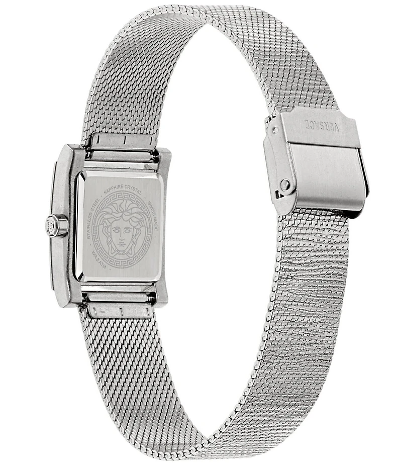 Versace Women's Mosaic Quartz Two Hand Stainless Steel Mesh Bracelet Watch