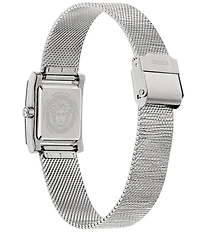 Versace Women's Mosaic Quartz Two Hand Stainless Steel Mesh Bracelet Watch