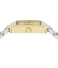 Versace Women's Tonneau Quartz Analog Two Tone Stainless Steel Bracelet Watch