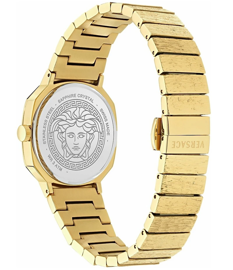 Versace Women's V-Arcadis Quartz Analog Gold Tone Stainless Steel Bracelet Watch