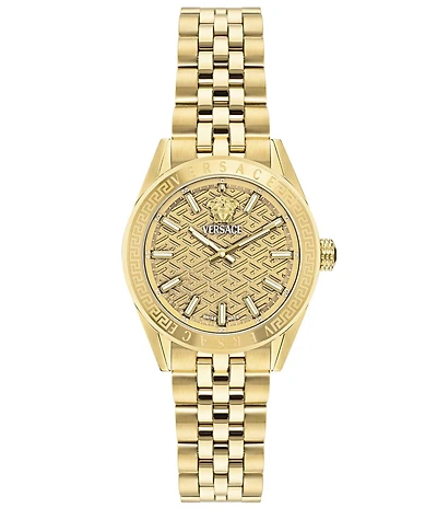Versace Women's V-Code Analog Gold Tone Stainless Steel Bracelet Watch
