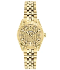 Versace Women's V-Code Analog Gold Tone Stainless Steel Bracelet Watch