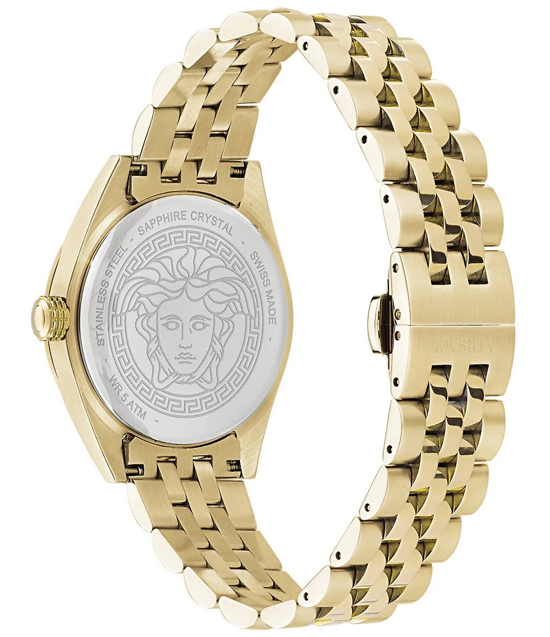 Versace Women's V-Code Analog Gold Tone Stainless Steel Bracelet Watch
