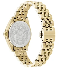 Versace Women's V-Code Analog Gold Tone Stainless Steel Bracelet Watch