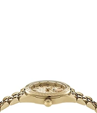 Versace Women's V-Code Analog Gold Tone Stainless Steel Bracelet Watch