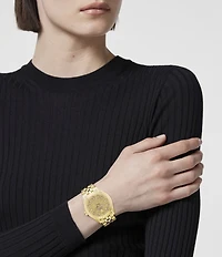 Versace Women's V-Code Analog Gold Tone Stainless Steel Bracelet Watch