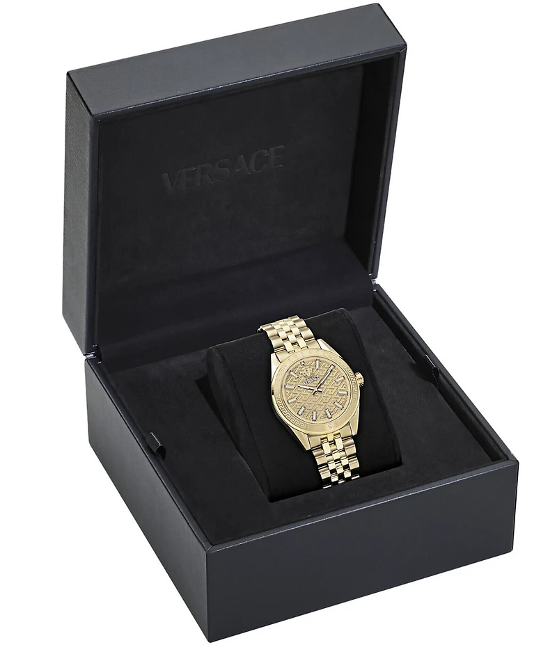 Versace Women's V-Code Analog Gold Tone Stainless Steel Bracelet Watch