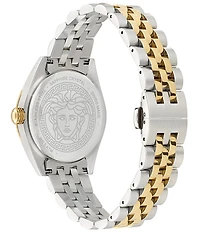 Versace Women's V-Code Quartz Analog Two Tone Stainless Steel Bracelet Watch