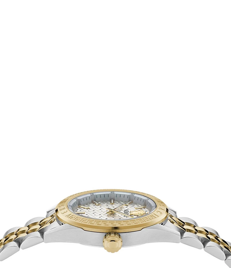 Versace Women's V-Code Quartz Analog Two Tone Stainless Steel Bracelet Watch