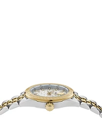 Versace Women's V-Code Quartz Analog Two Tone Stainless Steel Bracelet Watch