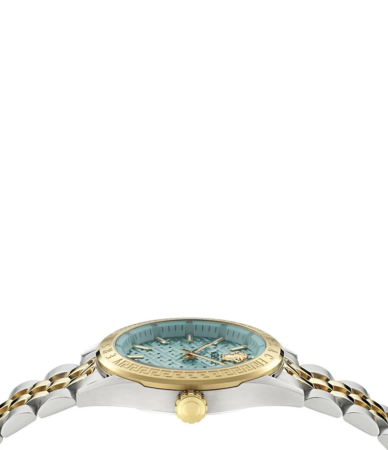 Versace Women's V-Code Quartz Analog Two Tone Stainless Steel Bracelet Watch